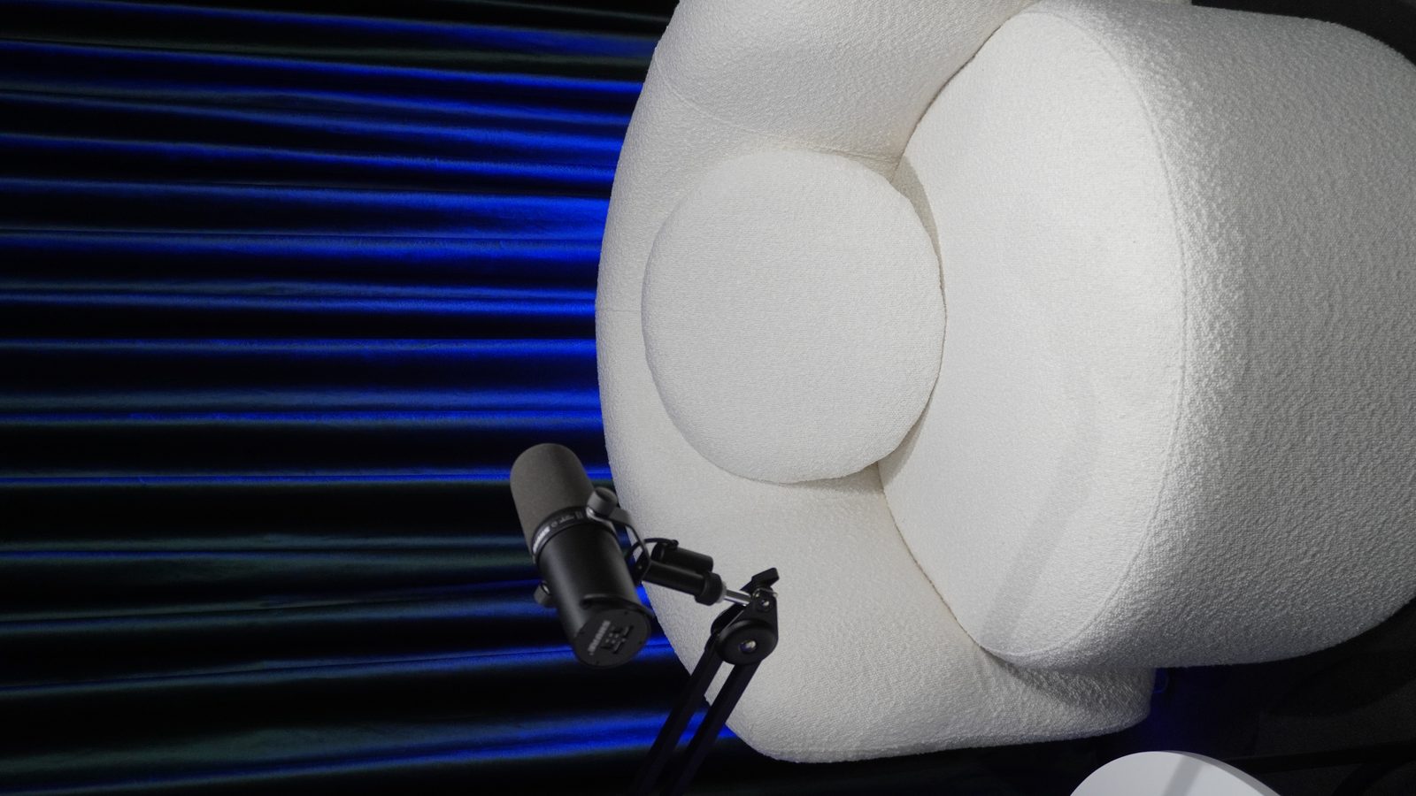 Ambiente do estúdio para podcast em SP, no bairro Jardim Paulista